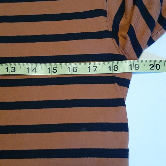 EVERLANE PULLON SIZE XS ORANGE BLACK STRIPES - Picture 4 of 6